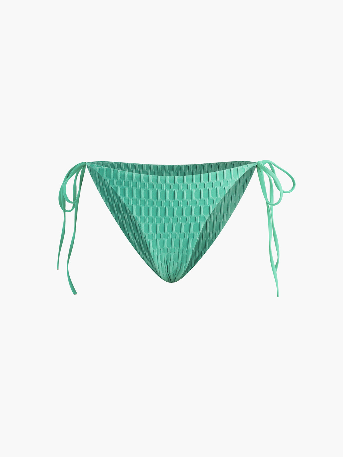 Düz Renk Halter Yaka Düğümlü Bikini Seti