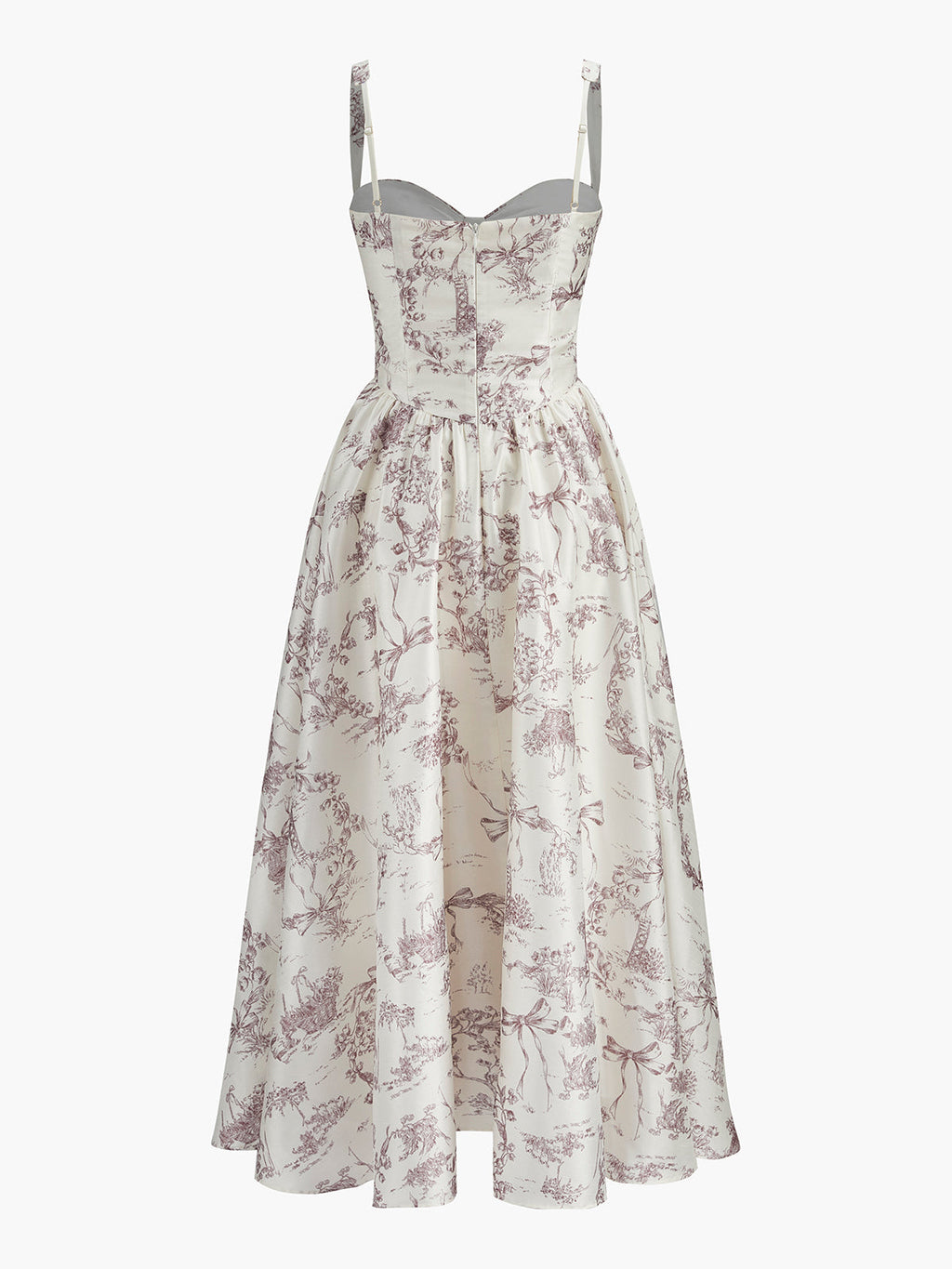 Toile Desenli Korse Elbise