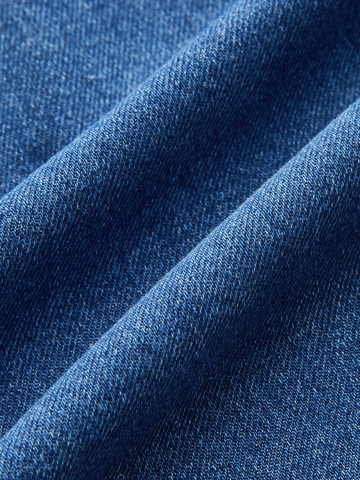 Kalp Yaka Denim Elbise