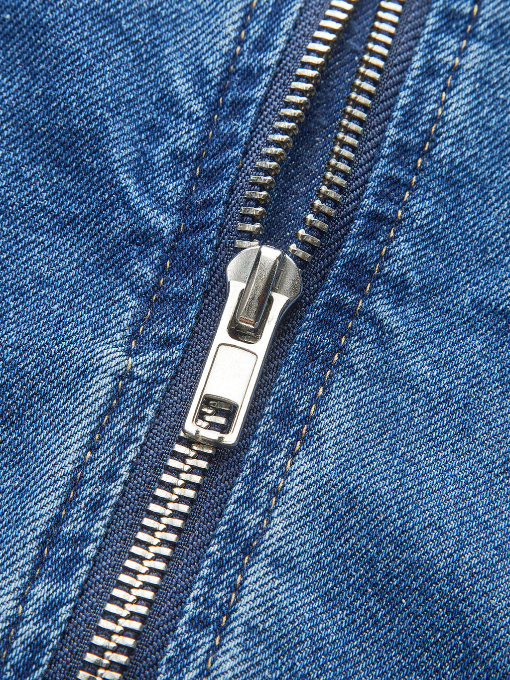Kalp Yaka Denim Elbise