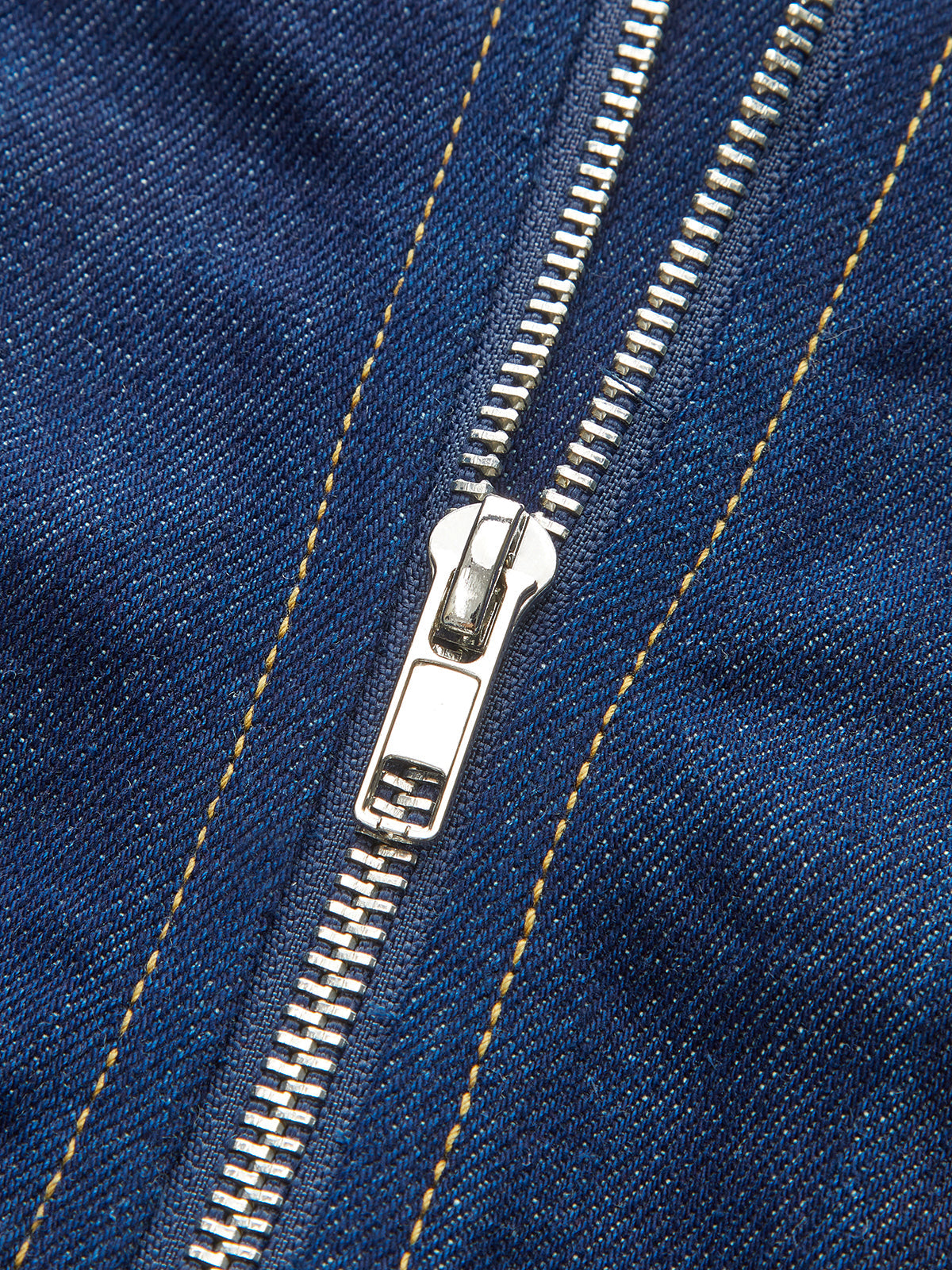 Straplez Denim Dekoratif Cepli Mini Elbise