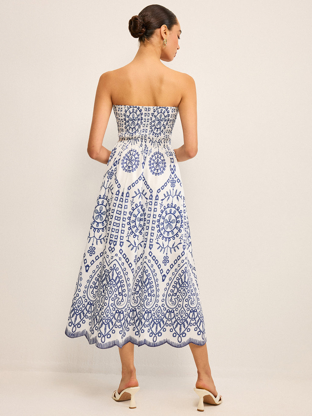 Straplez Boho Maxi Elbise