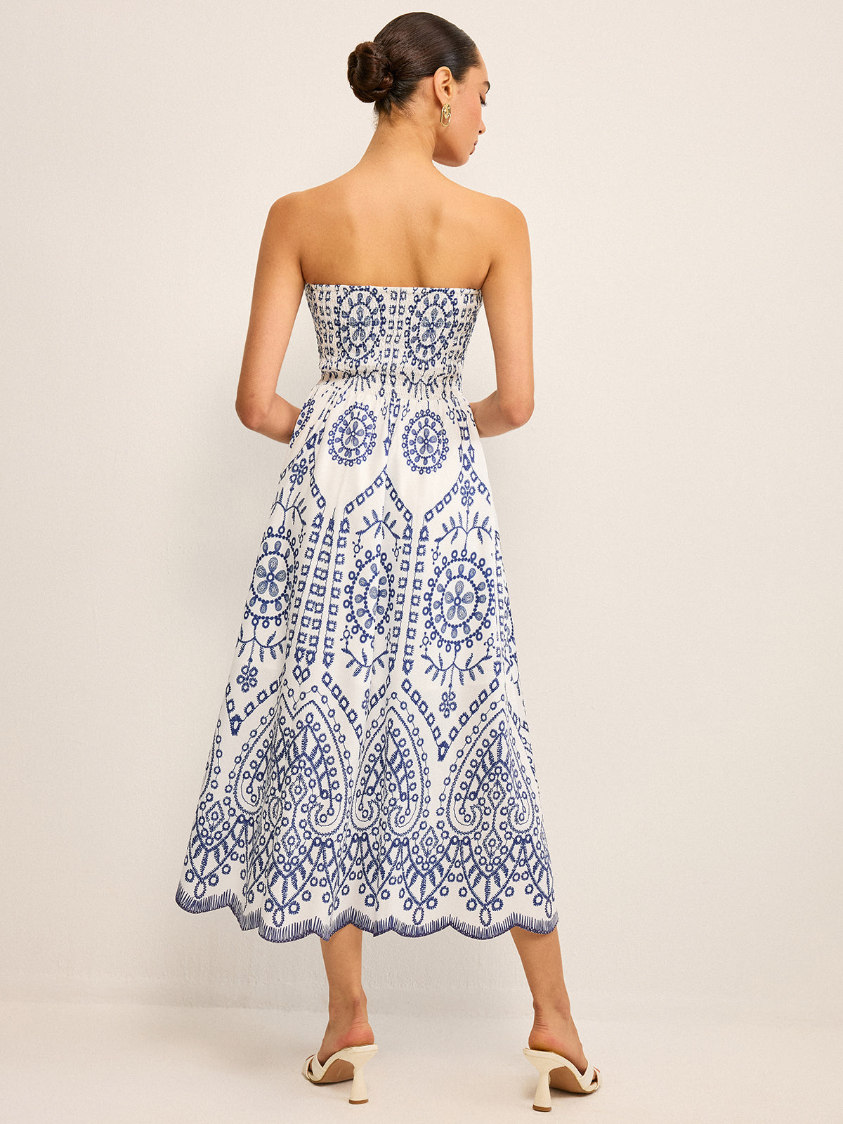 Straplez Boho Maxi Elbise