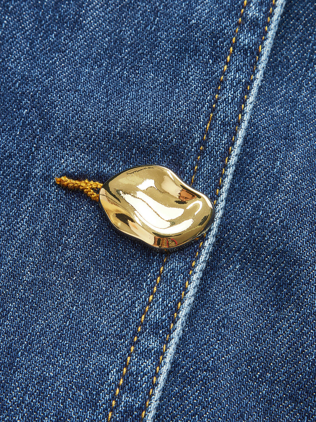 Cepli Kemerli Denim Elbise