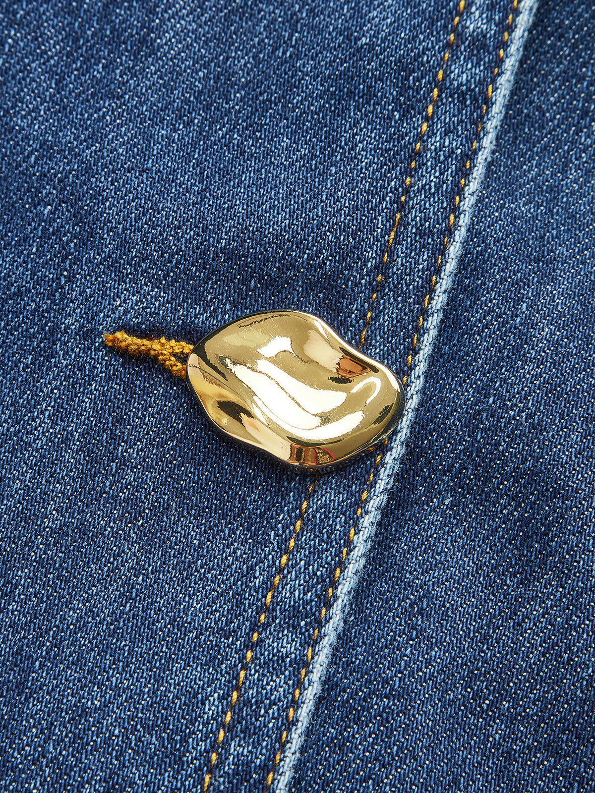 Cepli Kemerli Denim Elbise