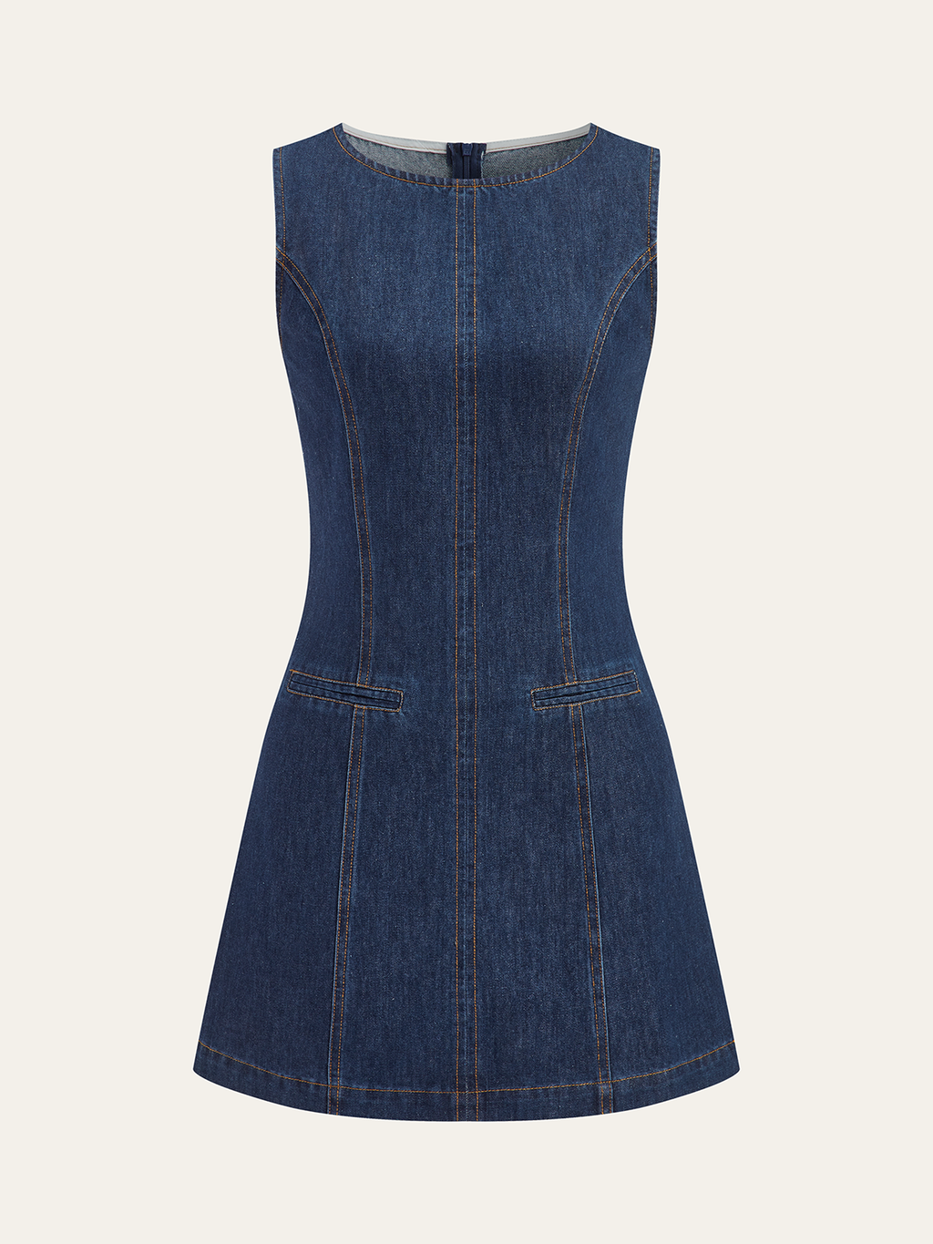 Kolsuz Denim Elbise