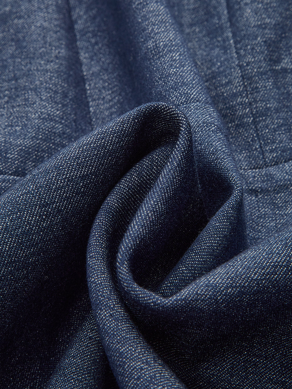 Denim Mini Sleeved Önden Fermuarlı Mini Elbise
