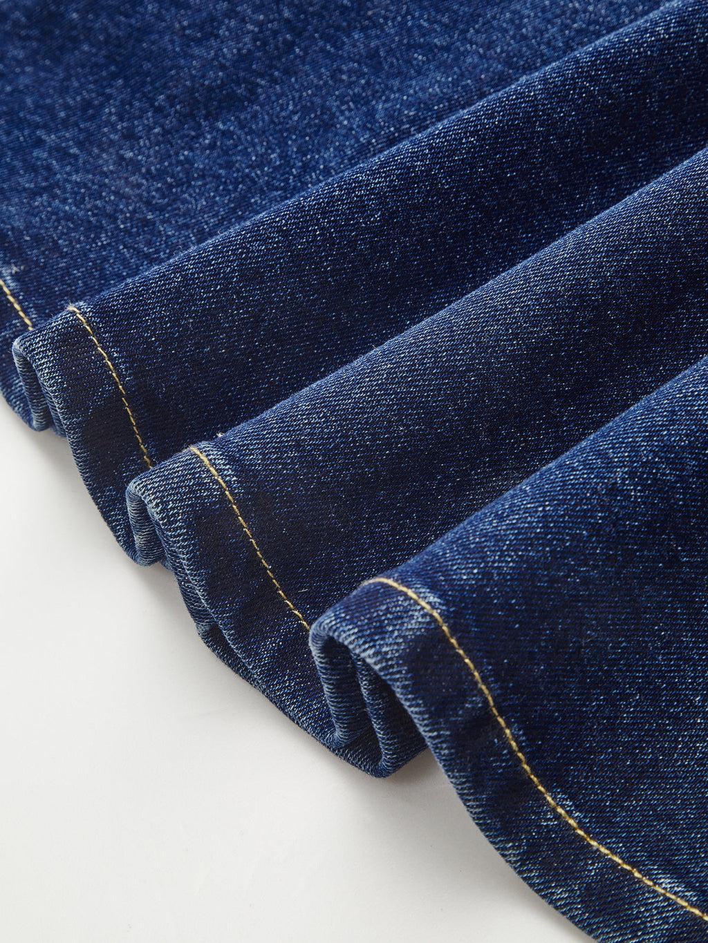 Denim Çift Tokalı Mini Elbise