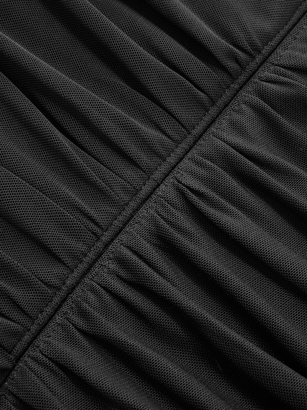 Draped File Pelerin Kollu Maxi Elbise
