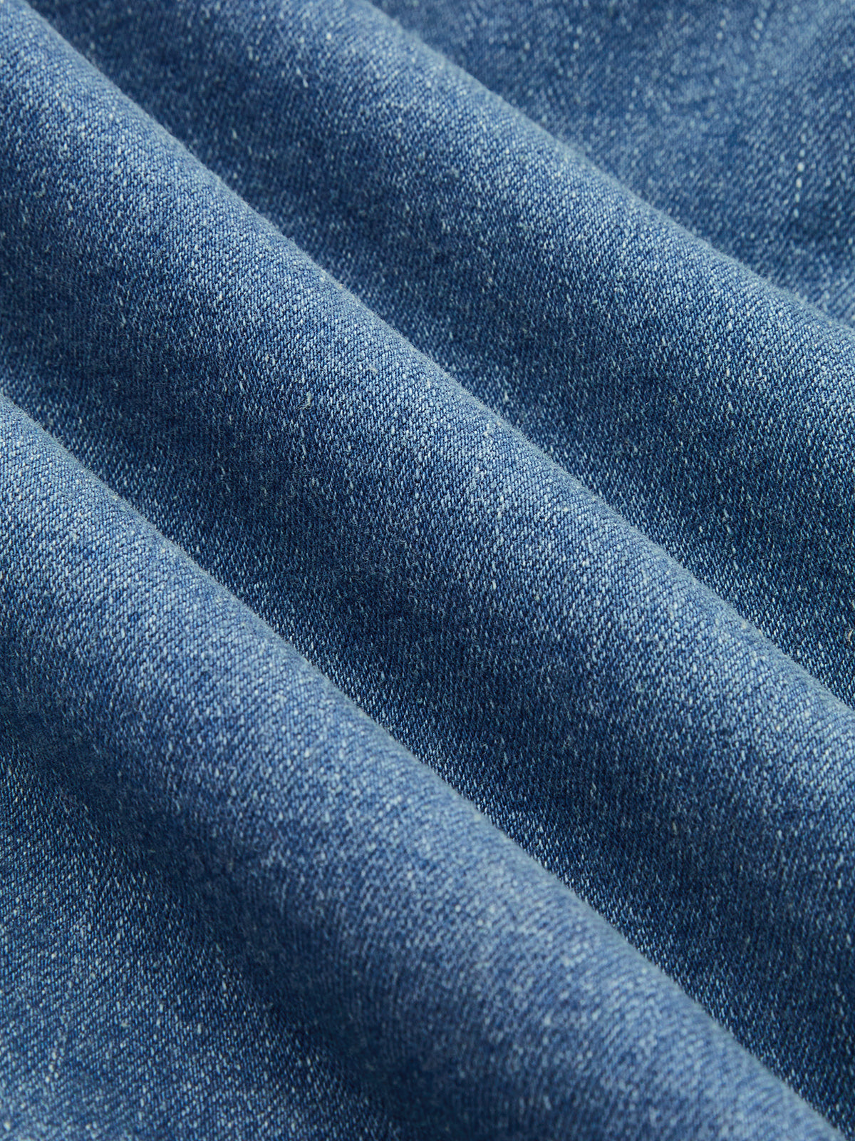 Halter Yaka Sırt Dekolteli Denim Midi Elbise
