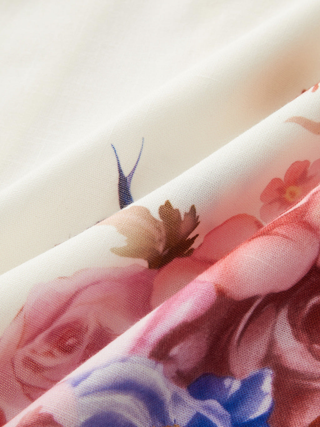 Straplez Çiçek ve Kuş Desenli Maxi Elbise