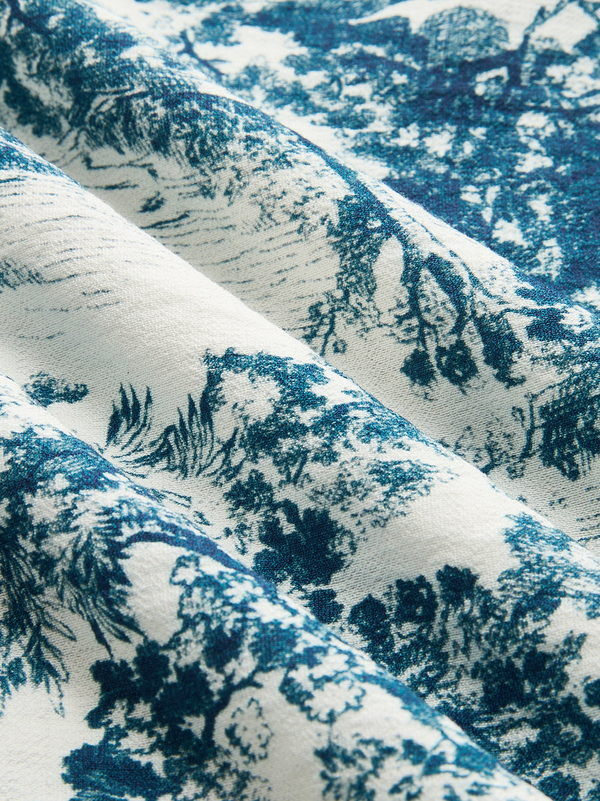 Toile Desenli Düğmeli Yakalı Maxi Elbise