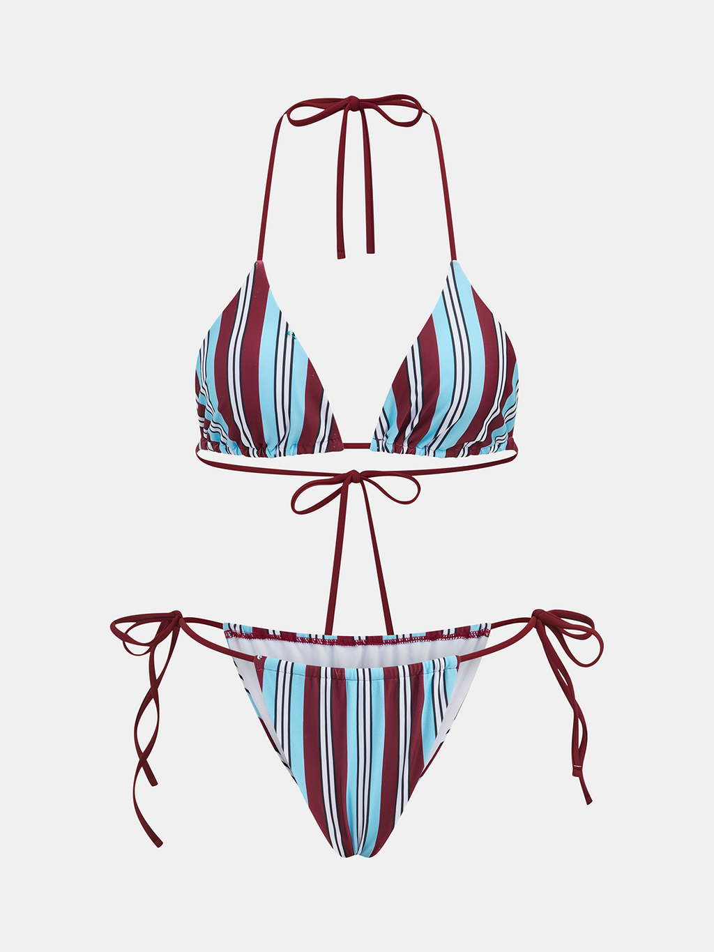 Çizgili Triangle Bikini Seti