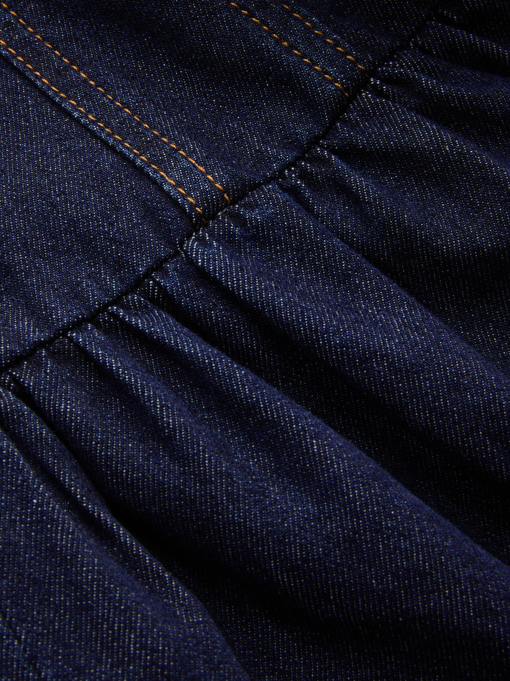Kolsuz Denim Kloş Maxi Elbise