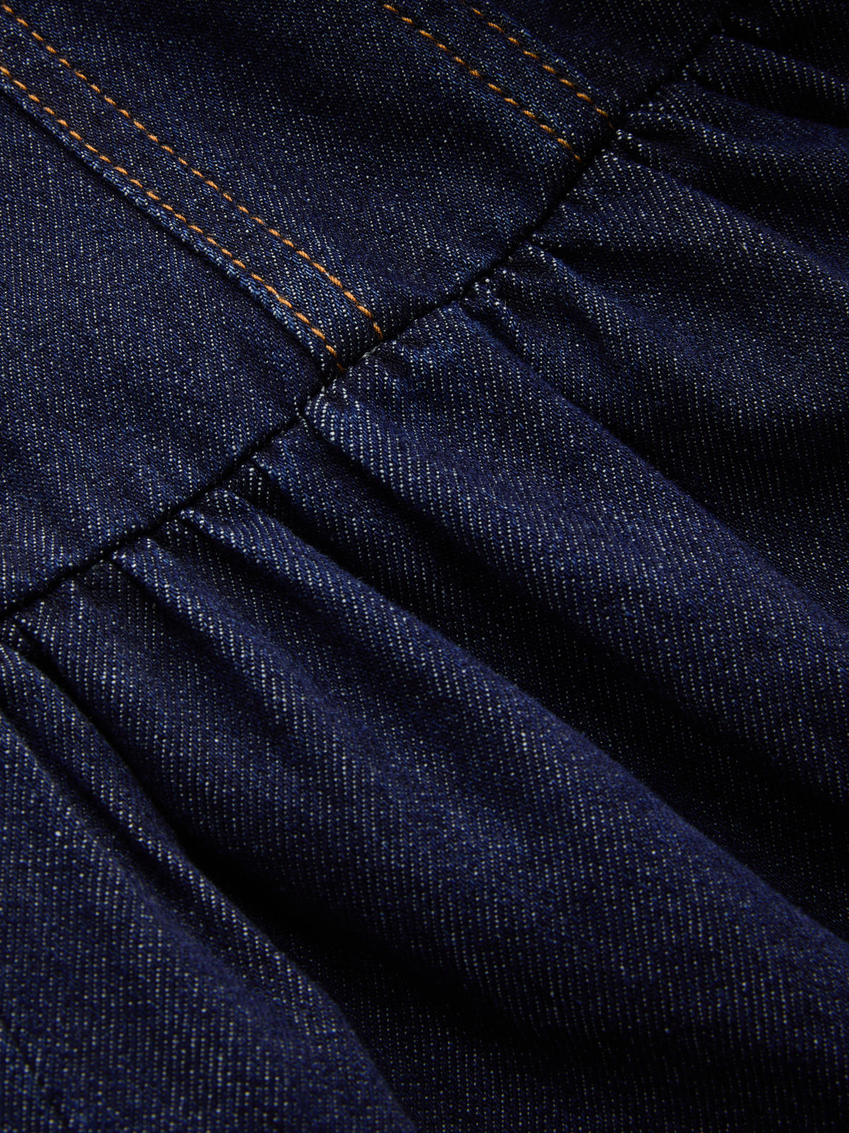 Kolsuz Denim Kloş Maxi Elbise