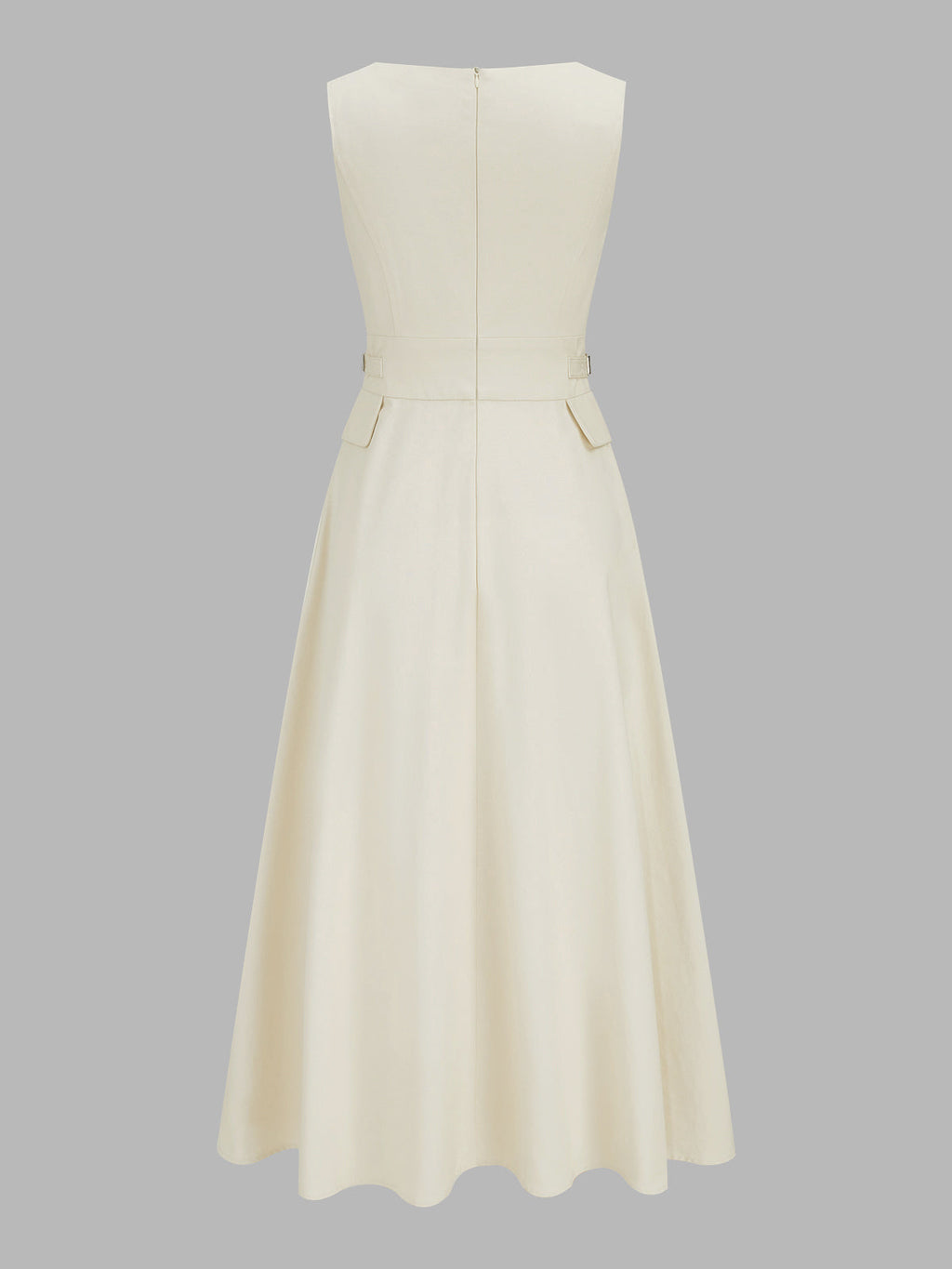 Toka Bel Detaylı Kolsuz Maxi Elbise
