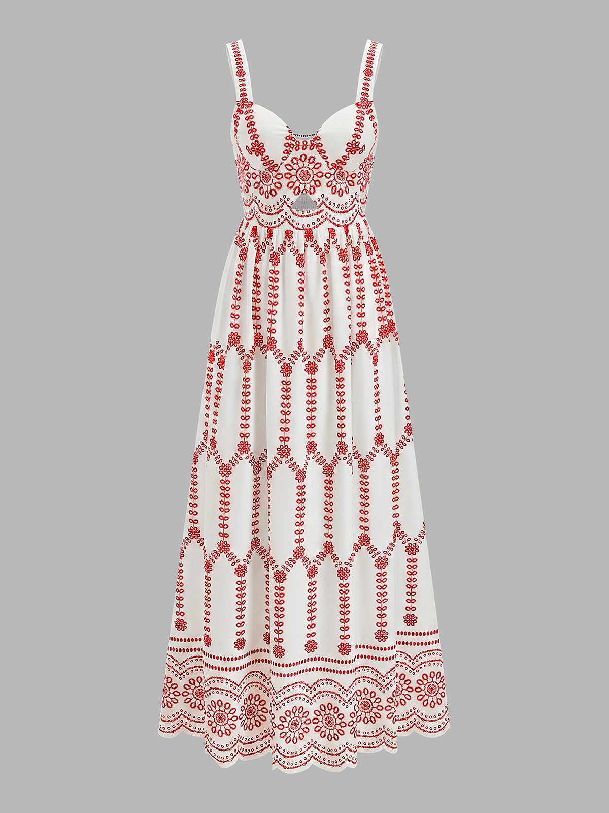 Boho Çiçek Desenli Dekolteli Maxi Elbise