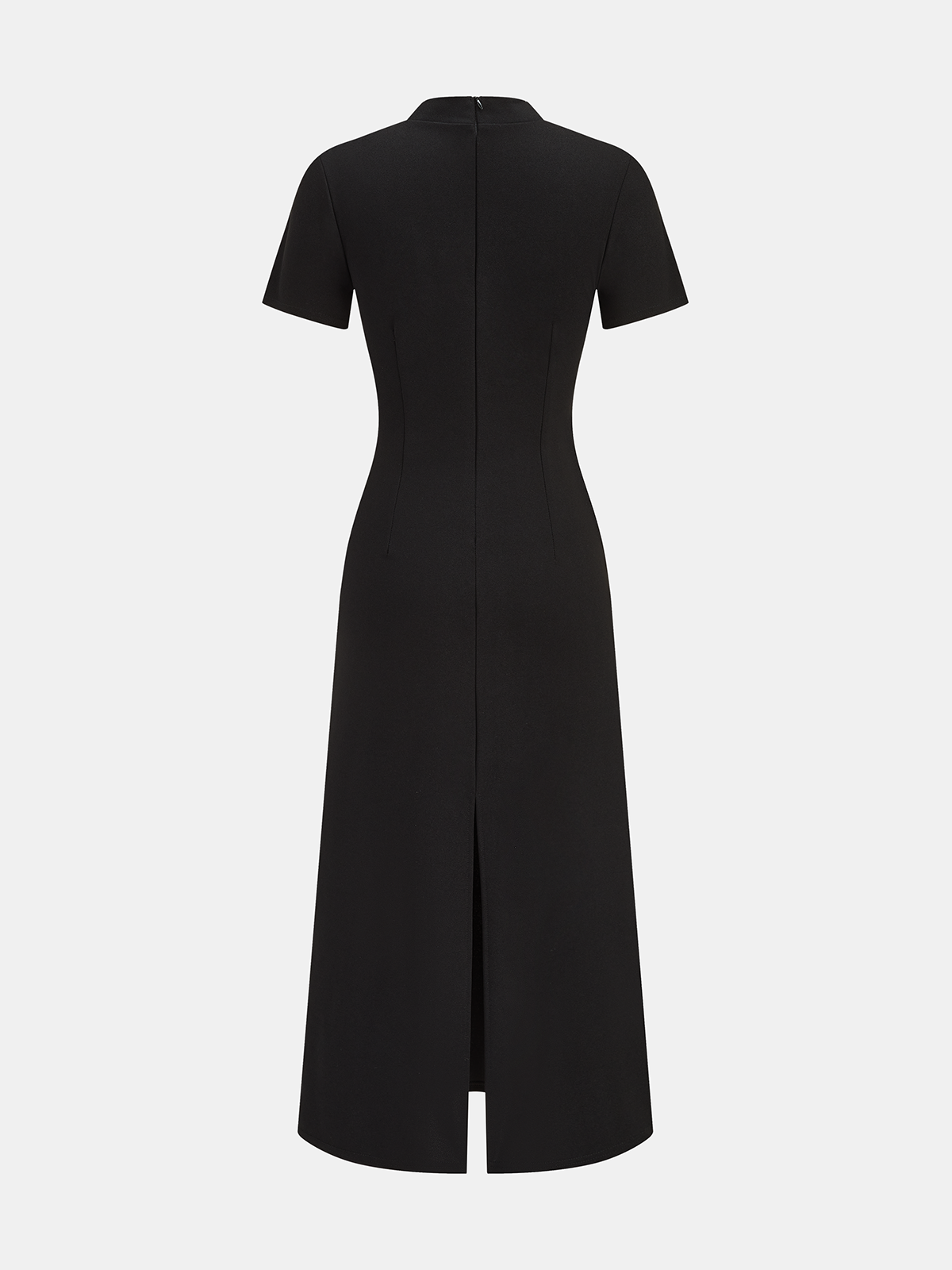 Çiçek Nakışlı Cheongsam Maxi Elbise