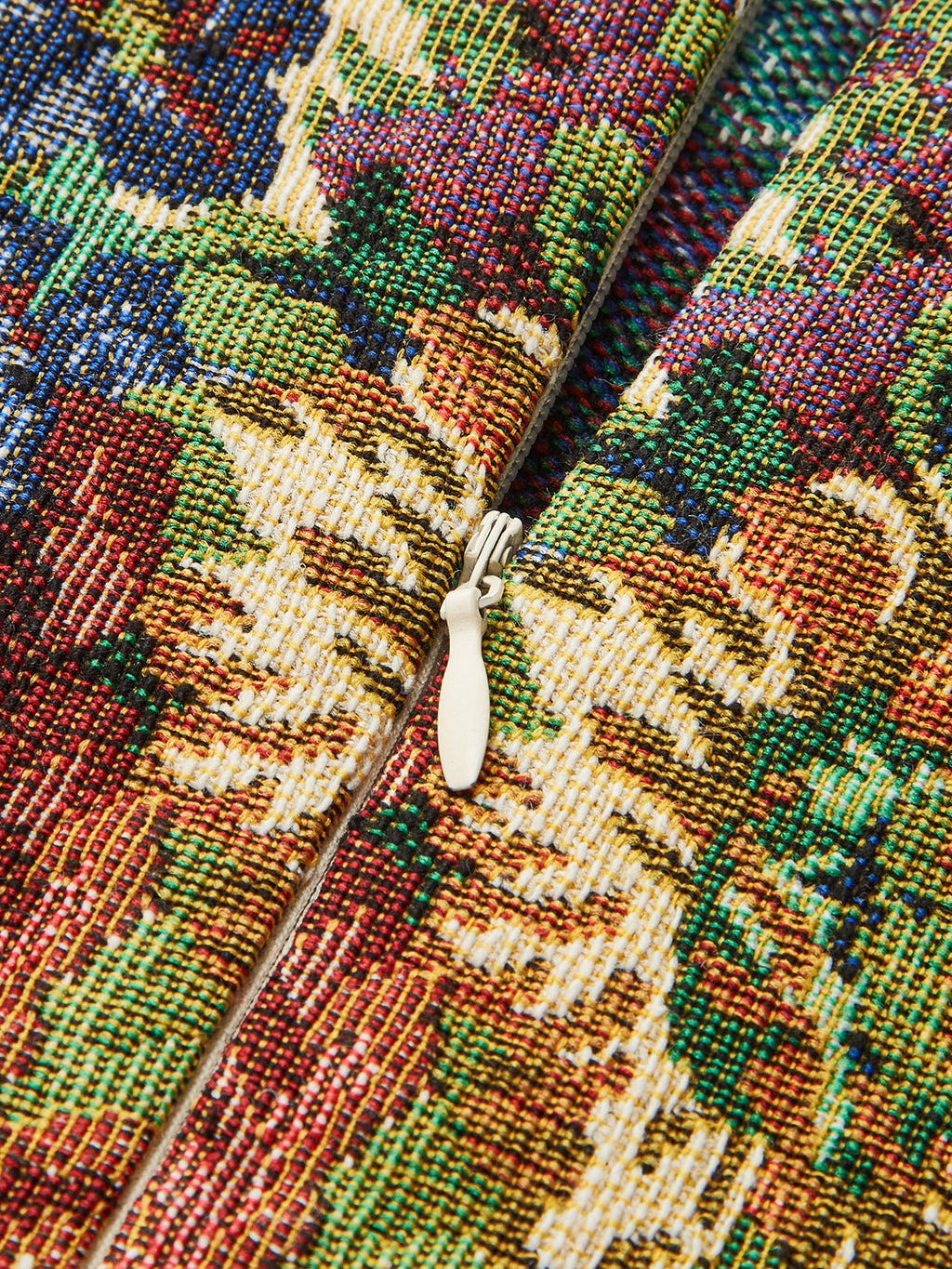 Vintage Çiçek Desenli Tapestry Kare Yaka Mini Elbise