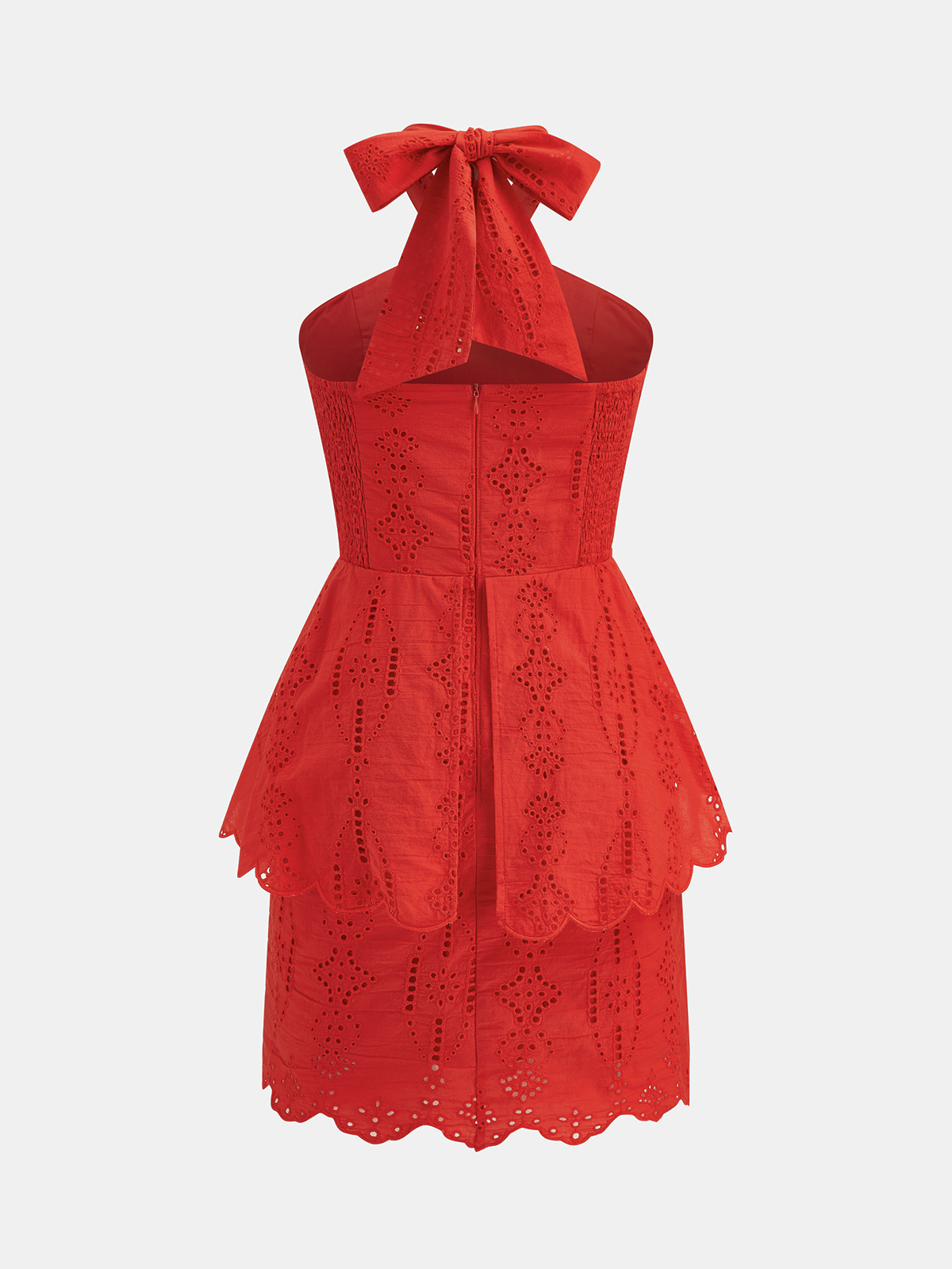 Fisto Halter Yaka Katlı Mini Elbise