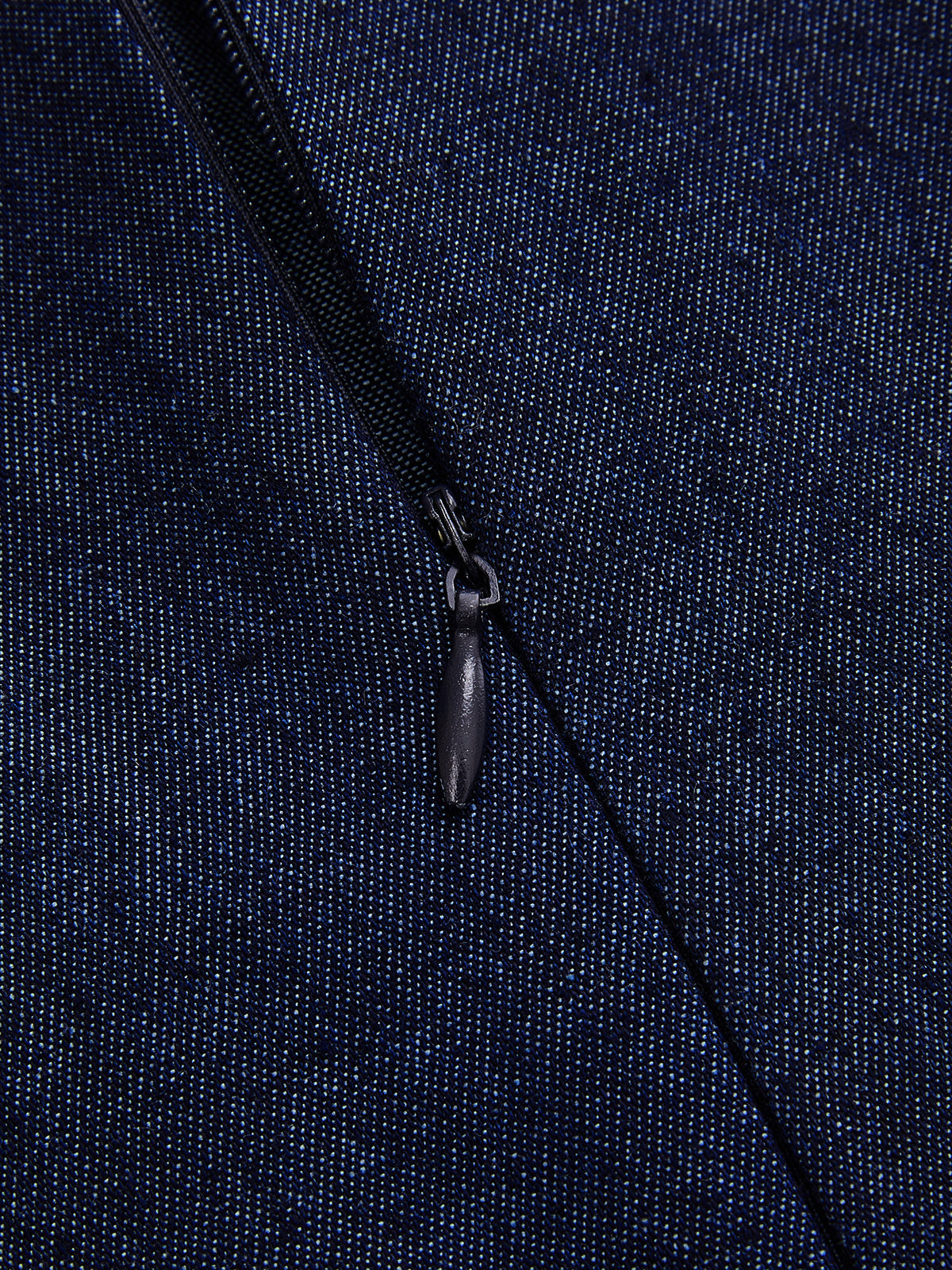 Kolsuz Kloş Denim Midi Elbise